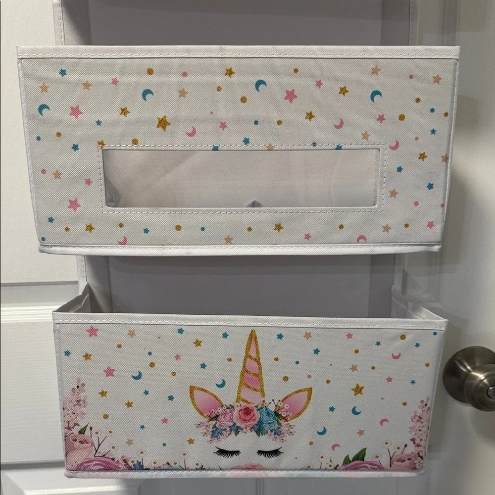 Unicorn and Rainbow Hanging Organizer